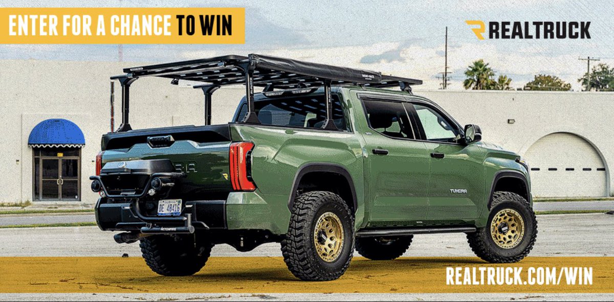 Don't miss your chance to win The Ultimate Tailgating Truck from <a href="/RealTruck/">RealTruck.Com</a>. Enter at ➡️ realtruck.com/win/. The fully loaded 2022 Toyota Tundra could be yours!  #RealTruckPartner #RealTruckGiveaway