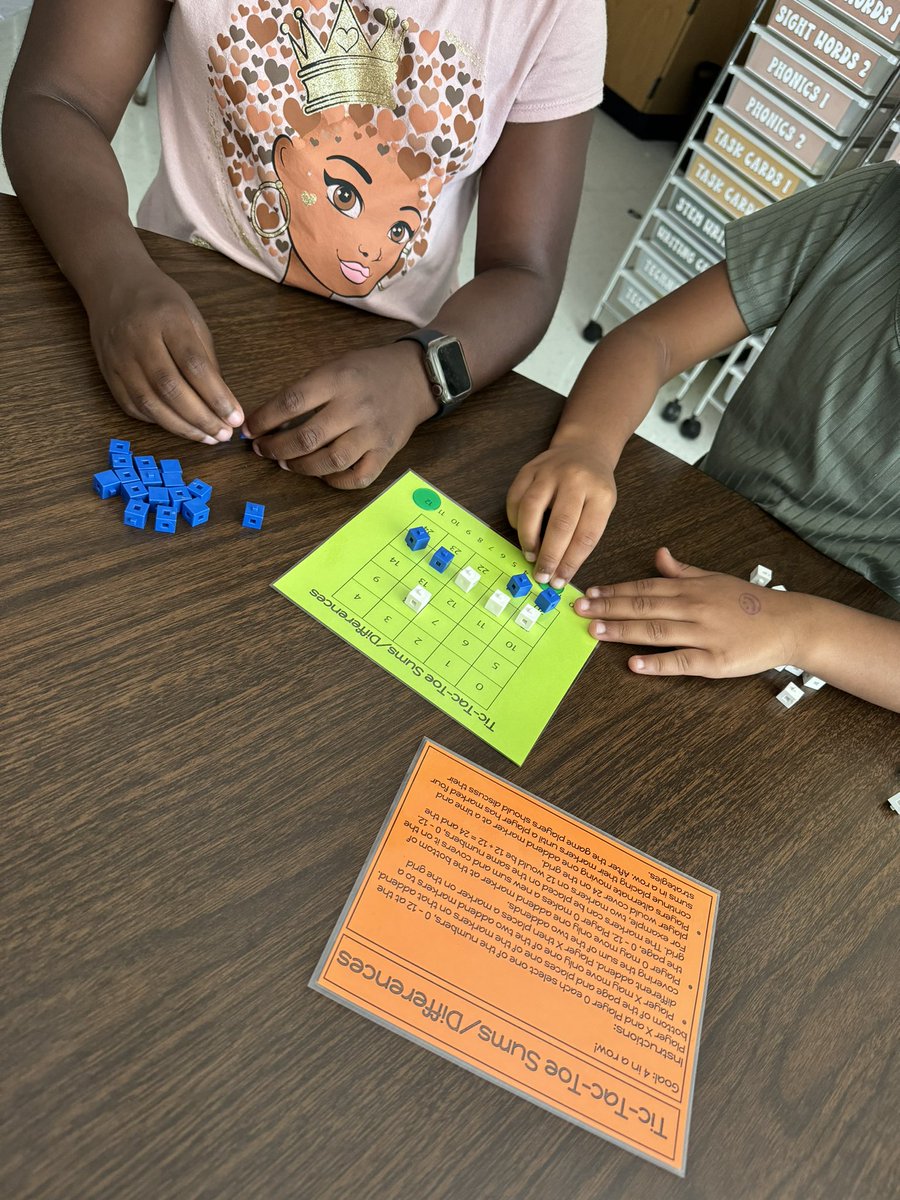 selenadewitt12's tweet photo. Today we learned a new LFHC activity, Tic-Tac-Toe Sums and Differences was a hit today! They can’t wait to play during station time! @NISDCole @NISDElemMath @NISDMaCGT #thecoleway https://t.co/iNEjqrCxuF