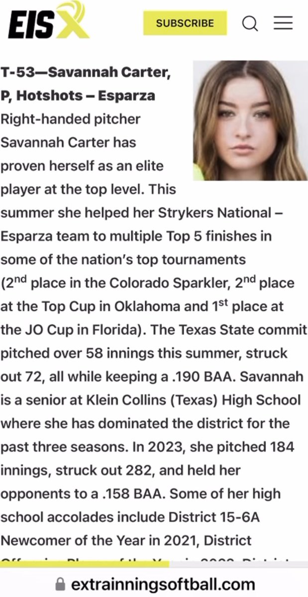 Thank you <a href="/ExtraInningSB/">EXTRA INNING SOFTBALL</a> for ranking me 51 among all of these amazing people.🤍 <a href="/Rw15Woodard/">Ricci Woodard</a> <a href="/CoachTrevTXST/">Joshua Trevino</a> <a href="/ScottWoodard8/">Scott Woodard</a>