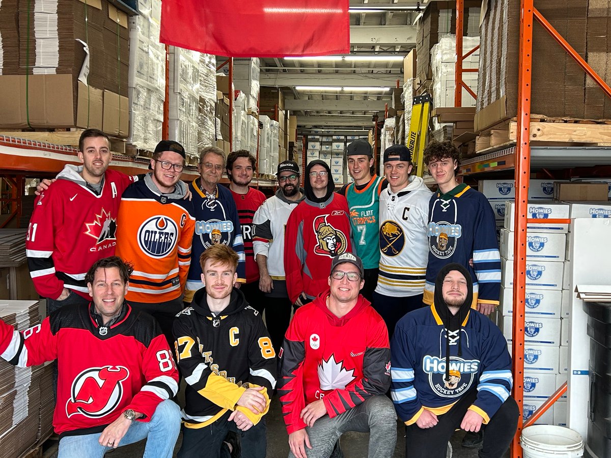 Jersey Day is today here at Howies Canada. Should be every day if you ask me. <a href="/hockeytape/">Howies Hockey</a>