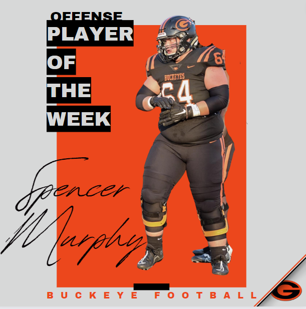 GilmerBuckeyeFB's tweet photo. Player of the Week - Offense

@SpenceMurphy74

This G-Hog was paving the way!

#KAIZEN #GHOGS https://t.co/IYxqCqLtBC