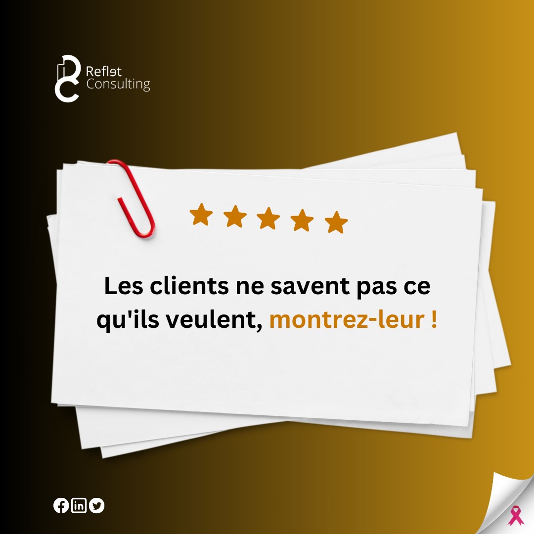 refletconsultin's tweet photo. Parfois, les clients ne sont pas conscients de ce qu'ils veulent avant que vous ne le leur montriez. L'innovation peut précéder les attentes des clients.

 #CX #FidélisationClient #ExpérienceClient #CustomerExperience #SatisfactionClient #RefletConsulting https://t.co/puQUPMr51c