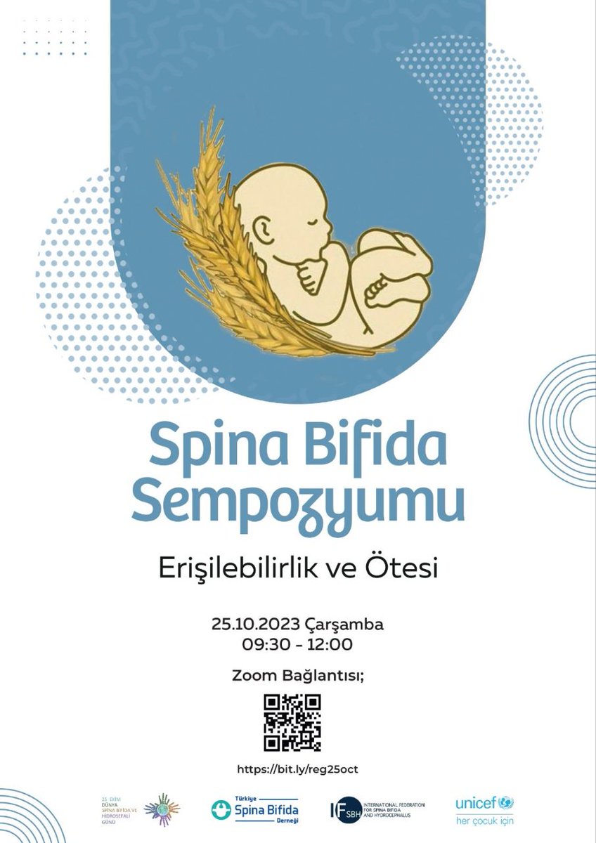 25 Ekim Dünya Spina Bifida Günü dolayısıyla Unicef Türkiye ve Türkiye Spina Bifida Derneği tarafından düzenlenen "Erişilebilirlik ve Ötesi" konulu çevrimiçi Spina Bifida Sempozyumuna davetlisiniz.