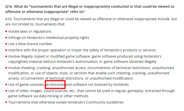 I spent 2.5 years working on controller rulesets so everyone can play on the device they're most comfortable on, just for Nintendo to ban boxes immediately after we finished getting it all ready.