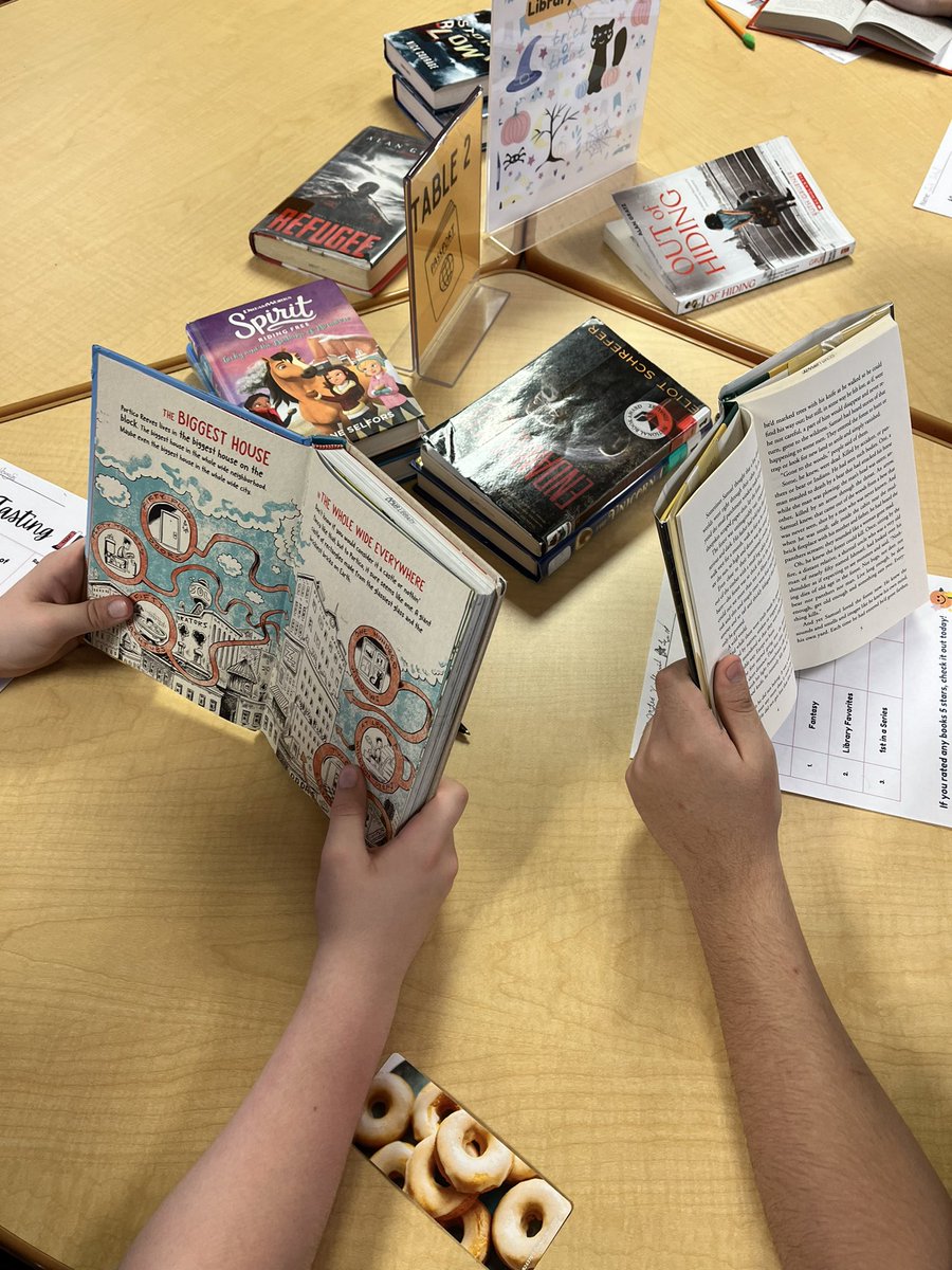 CC_MS_Library's tweet image. The 6th graders are off to a great start with their book tastings this week! One of my favorite parts of my job is to help kids find a book they look forward to reading! @CCCSD_MS #booktasting #welovebooks