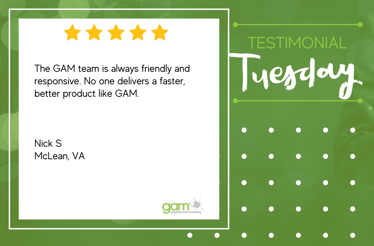 gamweregood's tweet photo. Thanks Nick! #testimonialtuesday #testimonial #5starreview https://t.co/Osl7EcSaki
