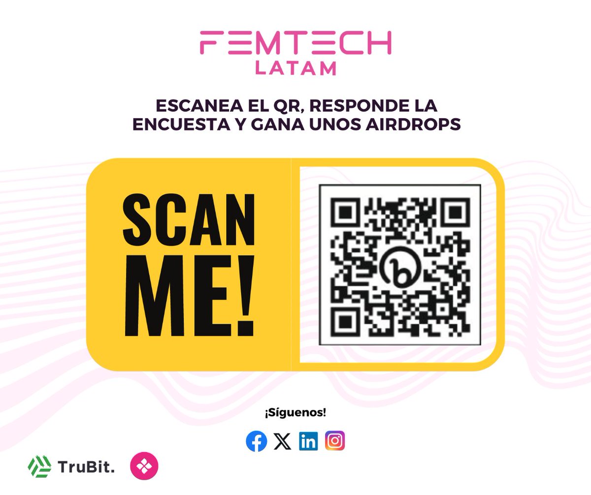 Femtech_global's tweet photo. ¡Tenemos una emocionante noticia! En #WomenInBlockchain, nuestro evento #MexicoTechWeek & #EthMexico2023, 🥳
@TruBit_Latam , sorteará 🎰 10 premios en USDT para los asistentes al evento, lo que te permitirá realizar tus primeras compras en línea con #MiTruBitCard https://t.co/5Jsw315PzL