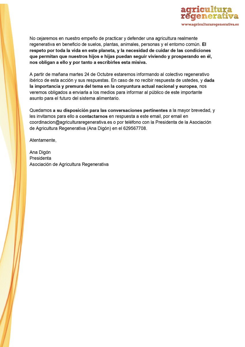 🚨​Defiende la Agricultura Regenerativa🚨 
🌱Plantemos cara a la campaña de marketing (greenwashing) de Bayer, que pretende "liderar" la AR a base de semillas modificadas, insumos tóxicos (ej. glifosato) y digitalización. 
💚Comparte ¡por la Vida!💚