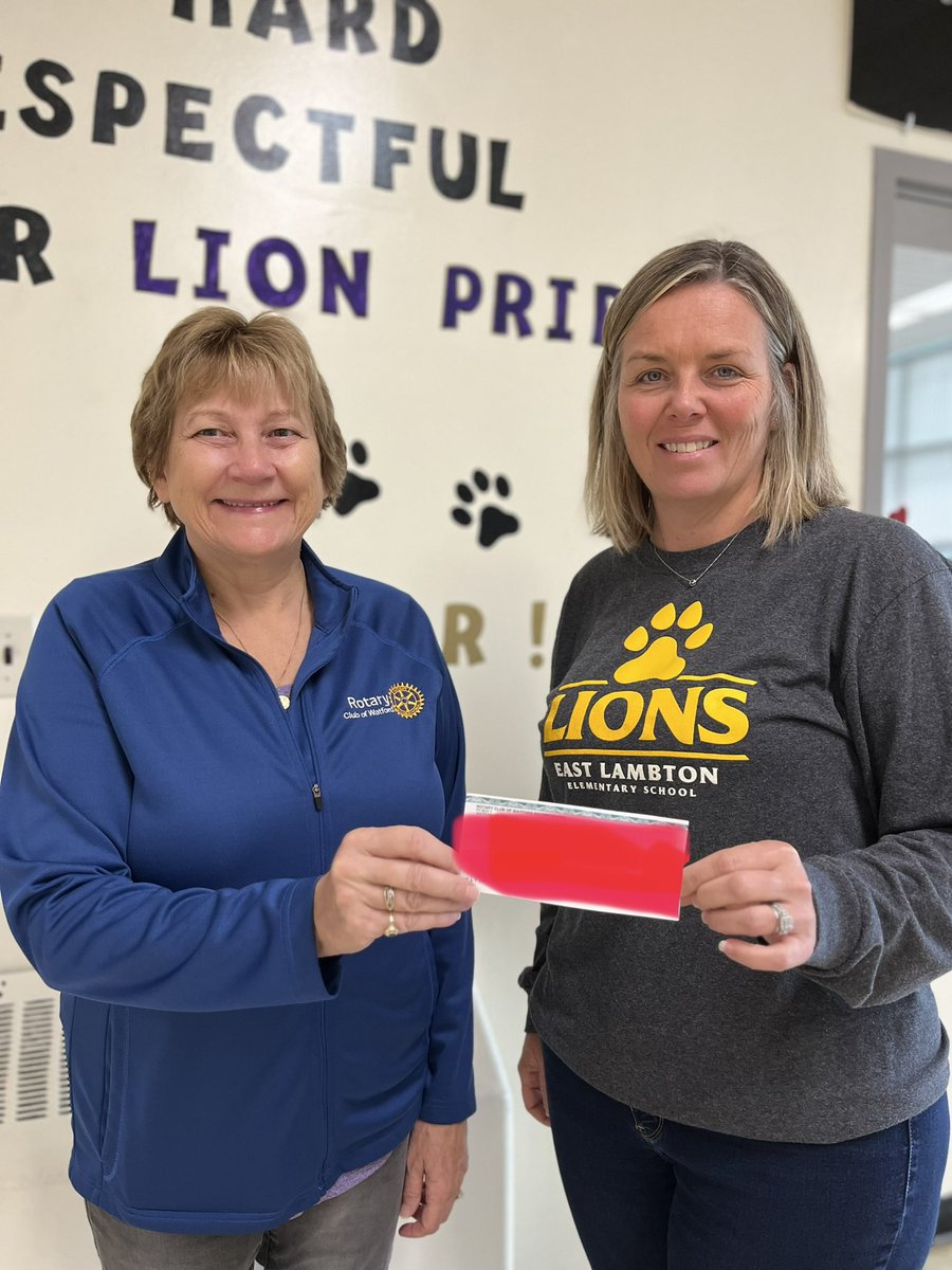 Thank you <a href="/rotaryWatford/">Rotary Watford</a> for your generous donation to our Literacy program. We appreciate your dedication and support of our school community! #lkdsb #lkelempro