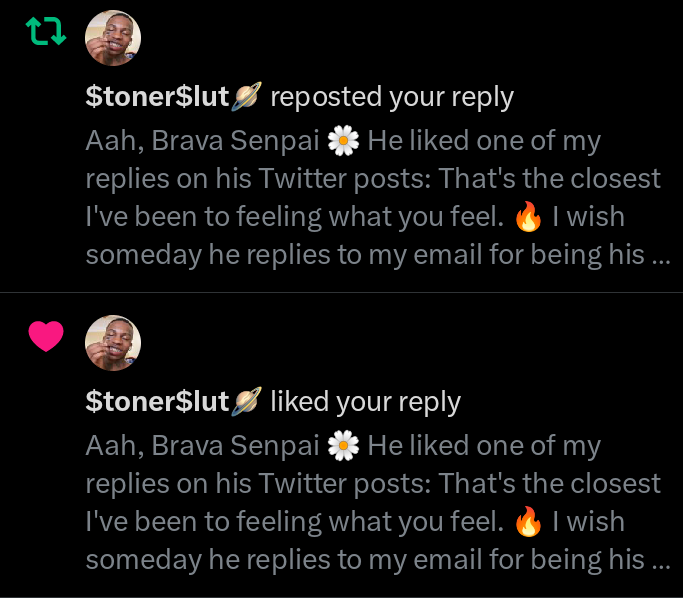 Dominantaaah's tweet photo. Thank you for transforming my Twitter Life (❤️ I 🔁) @pounditsenpai 👅🌼🔥 I'm gonna reward myself to a wanking cry 🤫🤭 #IveEarnedIt 🙋 https://t.co/PyCqhRRfWf