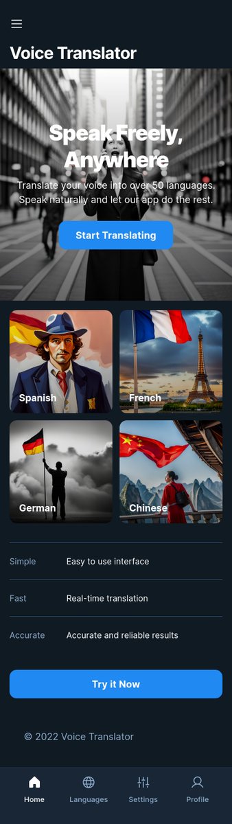 mrquickowl's tweet photo. @Galileo_AI OMG I'm in. Making this app screen was as easy as typing "Language translation app". 

Incredible. https://t.co/QQLsSctZeF