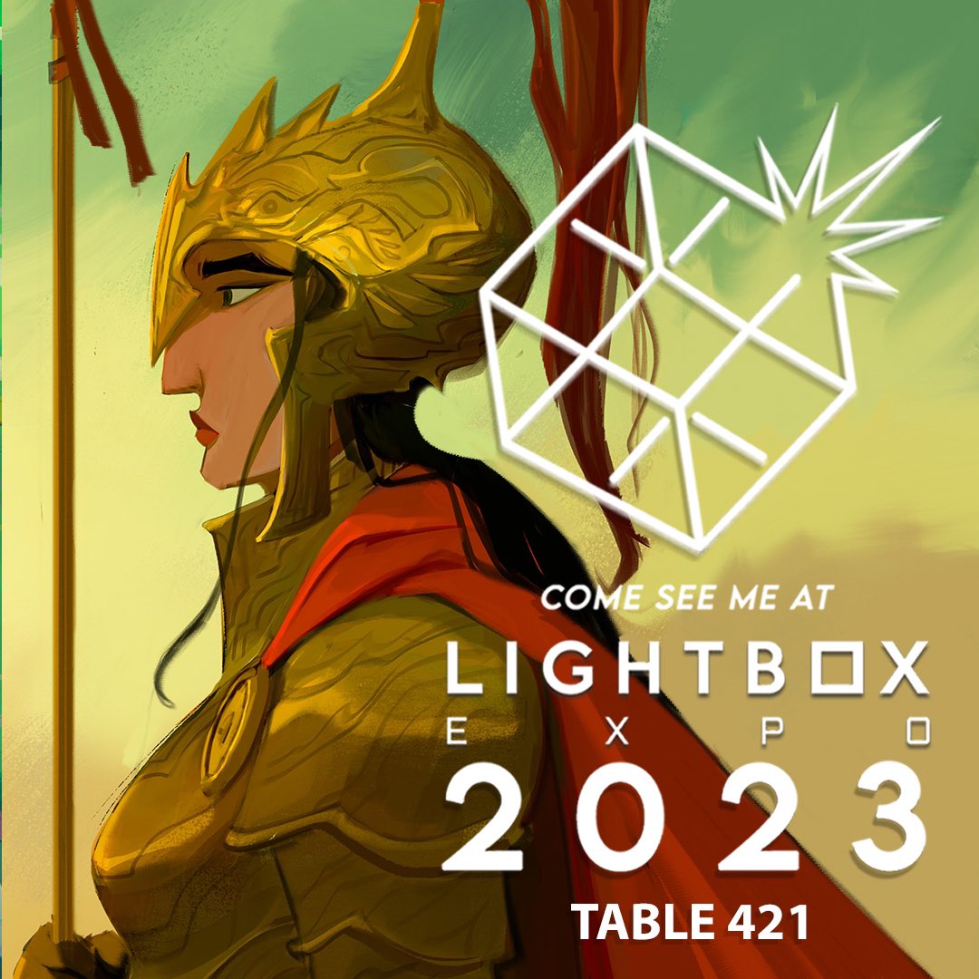 #lightboxexpo is only a few days away now! I’ll be selling an artbook as well as prints and two originals! Stop by Table 421 to get one or just say hi☺️ @Lvbdraws is my table buddy and you won’t want to miss what she has cooked up!