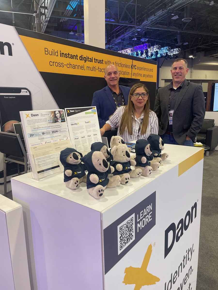 DaonInc's tweet photo. #Money20/20 kicked off yesterday & our team was so excited to see some new and old faces at booth 9011. Visit us in Vegas to have your #identitysecurity questions answered and to see our solutions in action! https://t.co/b4vI9gMDsG #identityproofing #authentication https://t.co/YwLNKiHdJW