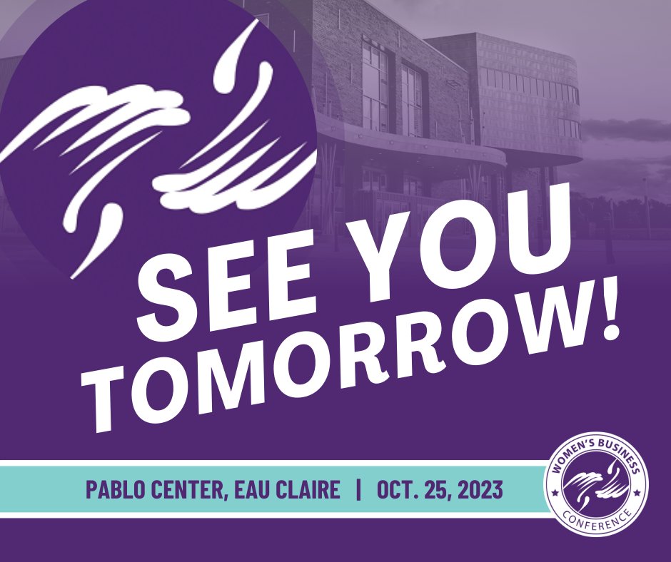 We're excited to see you all at the 20th Annual Women's Business Conference tomorrow! Breakfast will start at 7:30 am, registration at 8 am, and the morning kick-off at 8:45 am at the RCU Theatre! Last-minute tickets can be purchased here: womensbusinessconference.com