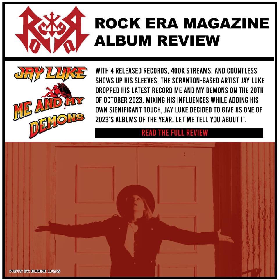 Brand new album review from Egypt's Rock Era Magazine. Read it here: rockeramagazine.com/album-me-and-m…  @RockEraMag  #nepa #newmusic #JayLuke #Duds #MeAndMyDemons #egypt #rock #magazine #musicreview #nepa
