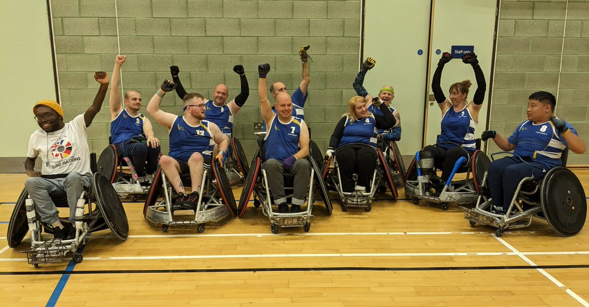 brighton_buccs's tweet photo. Squad Goals! A lot of fun in our friendly with @hellfireWRC
Let's do it again soon Hellfire!
#wheelchairrugby #wheelchair #rugby #rugbywheelchair #disabilitysport #wheelchairrugby5s #wr5s https://t.co/GJa36GmJcq