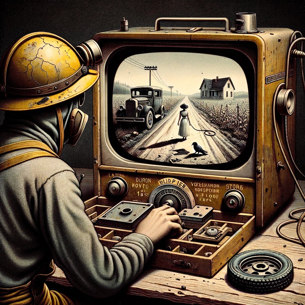 grandaddylive's tweet photo. Grandaddy lyrics visualized via DALL-E 3 https://t.co/8uDbPXa2US