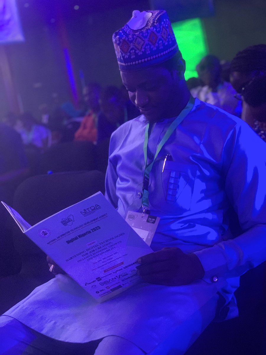 Excited to be at the Digital Nigeria Conference, where we're exploring how digital technologies can create jobs, drive economic growth &promote sustainability! Sincere thanks to our able Minister @bosuntijani & DG @KashifuInuwa for the opportunities #DigitalNigeriaConference2023