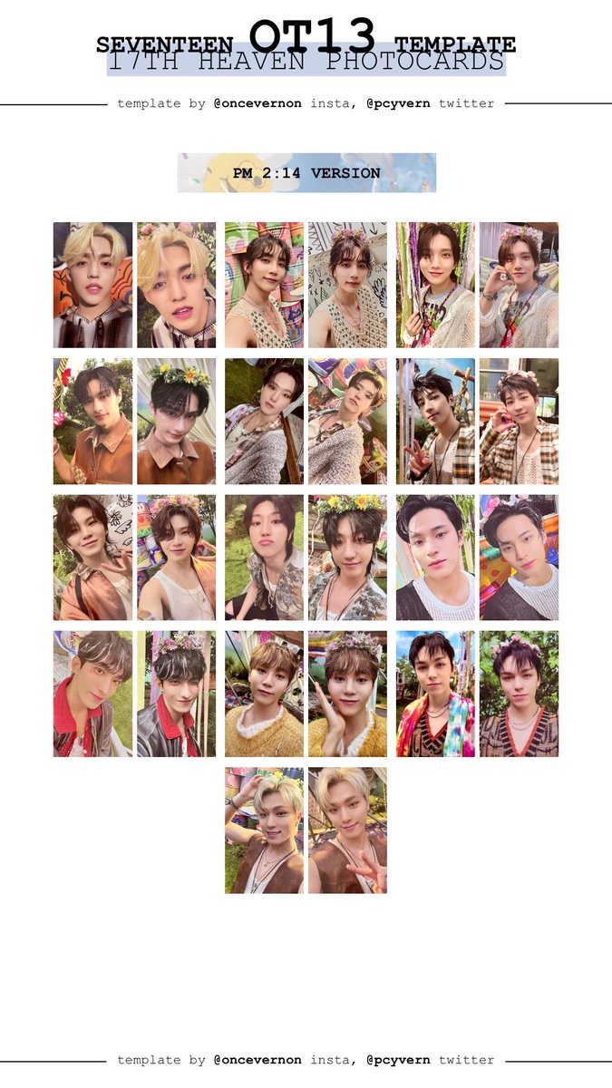 and seventeen seventeenth heaven regular version ot13 photocard