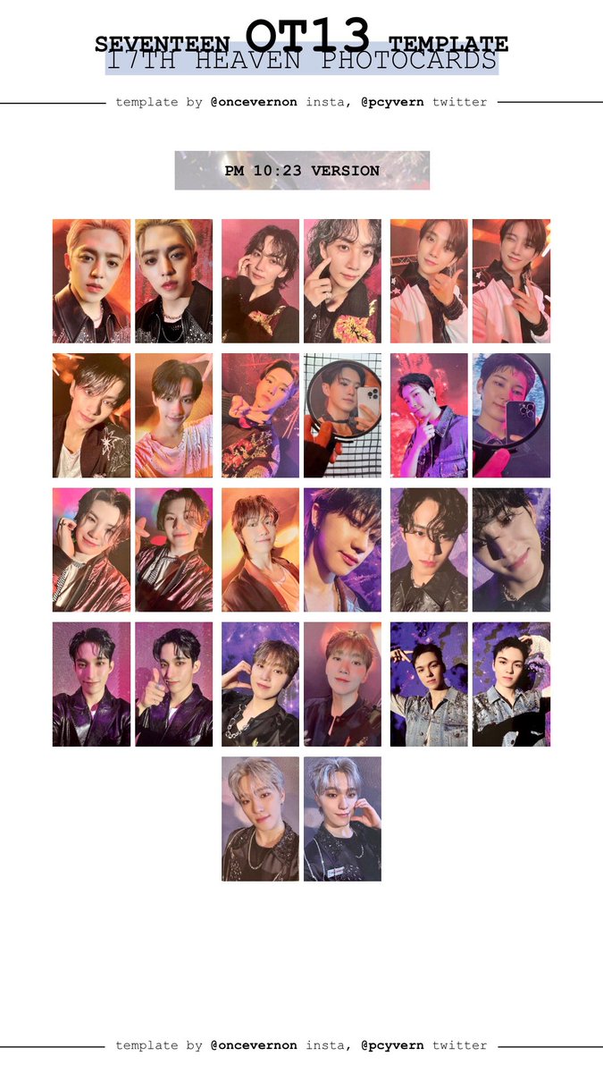 and seventeen seventeenth heaven regular version ot13 photocard