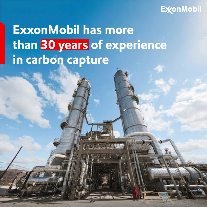 exxonmobil's tweet photo. Carbon capture is critical for reducing emissions from industries like steel and cement. Let's deploy it at a massive scale.