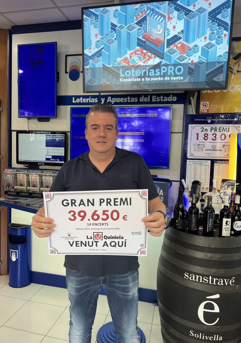 estancreus1's tweet photo. Premi de 40.000 € 🤪
La Quiniela 
14 encerts
Setmana 42/43 
#loteries🤩
#jocresponsable🔞
#estancreus1🚬 https://t.co/42ZJzGTaPZ