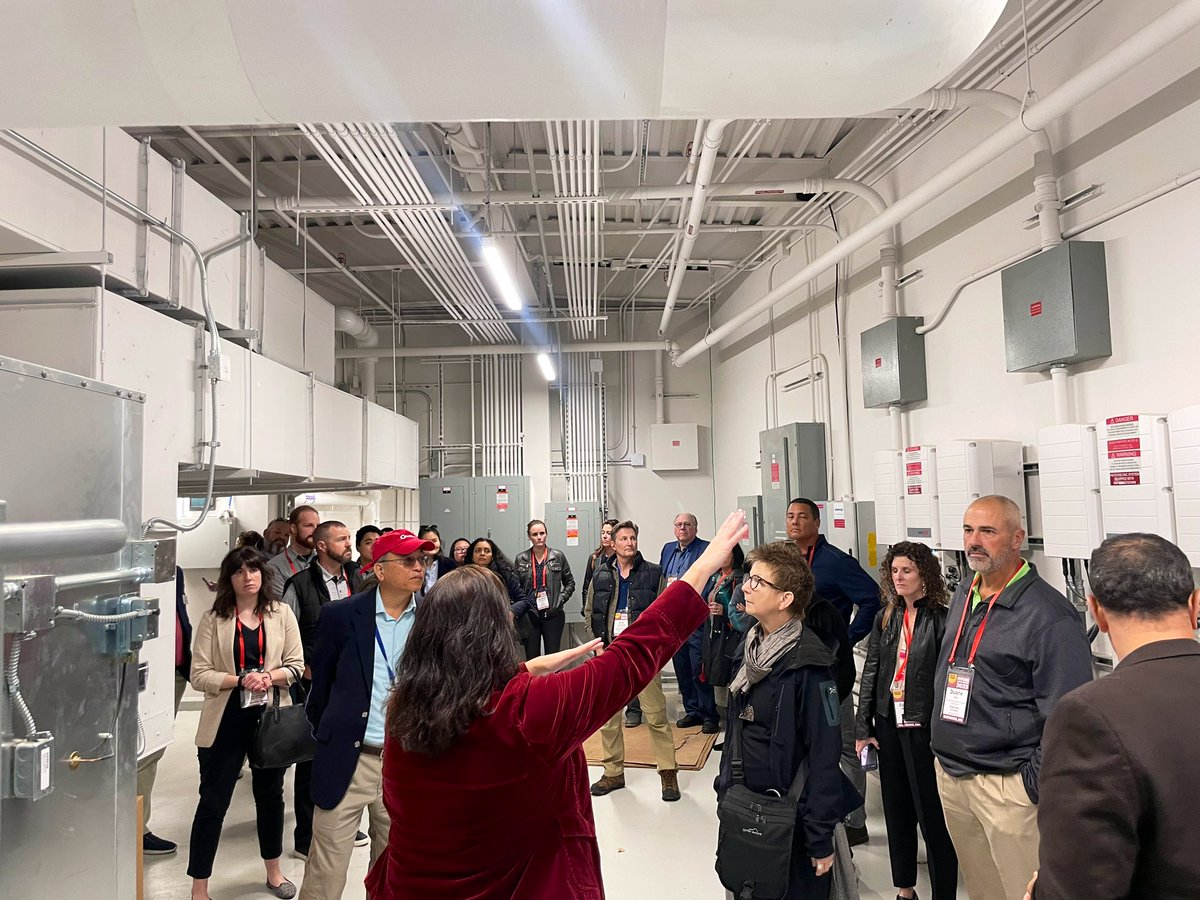 CMTAEngineers's tweet photo. Take a quick peak behind the scenes at @BaltCitySchools’ Holabird Elementary! The replacement school is #NetZero and currently operates at a 26 EUI, compared to a previous EUI of 82 at the old school. 👏#FutureSchoolsSummit https://t.co/w5g7bBmNbA