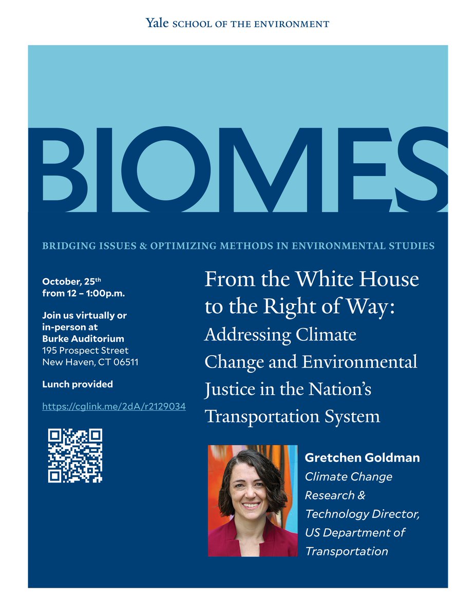 Tomorrow, I'll be speaking to @YaleEnvironment on climate and environmental justice actions happening at @USDOT and across the Federal government under the Biden-Harris Administration. yaleconnect.yale.edu/YSEDeansOffice…