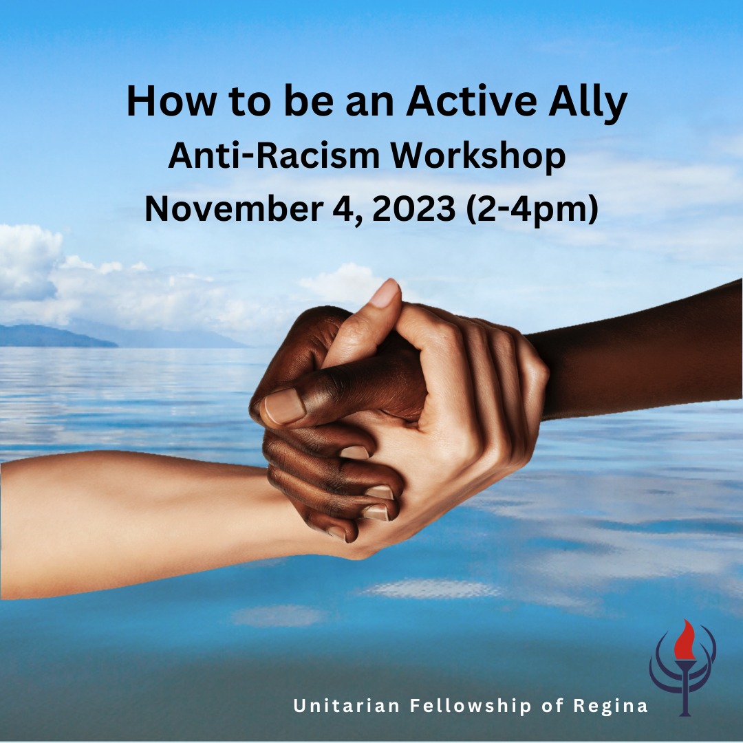 MC_o_S's tweet photo. Anti-Racism: How to be an Active Ally Workshop
🔸Nov 4, 2023 @ 2 - 4 pm
🔸Unitarian Fellowship of Regina Inc - 2700 College Avenue Regina

Registration: https://t.co/CuK9hx9GDX or via the Linktree in our bio!

#AntiRacism #Workshop #HowToBeAnAlly #Ally #YQR https://t.co/l1isC0Y68x