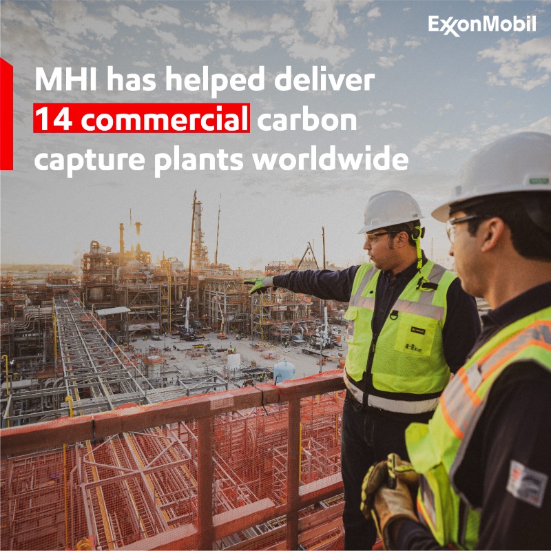 exxonmobil's tweet photo. Carbon capture is critical for reducing emissions from industries like steel and cement. Let's deploy it at a massive scale.