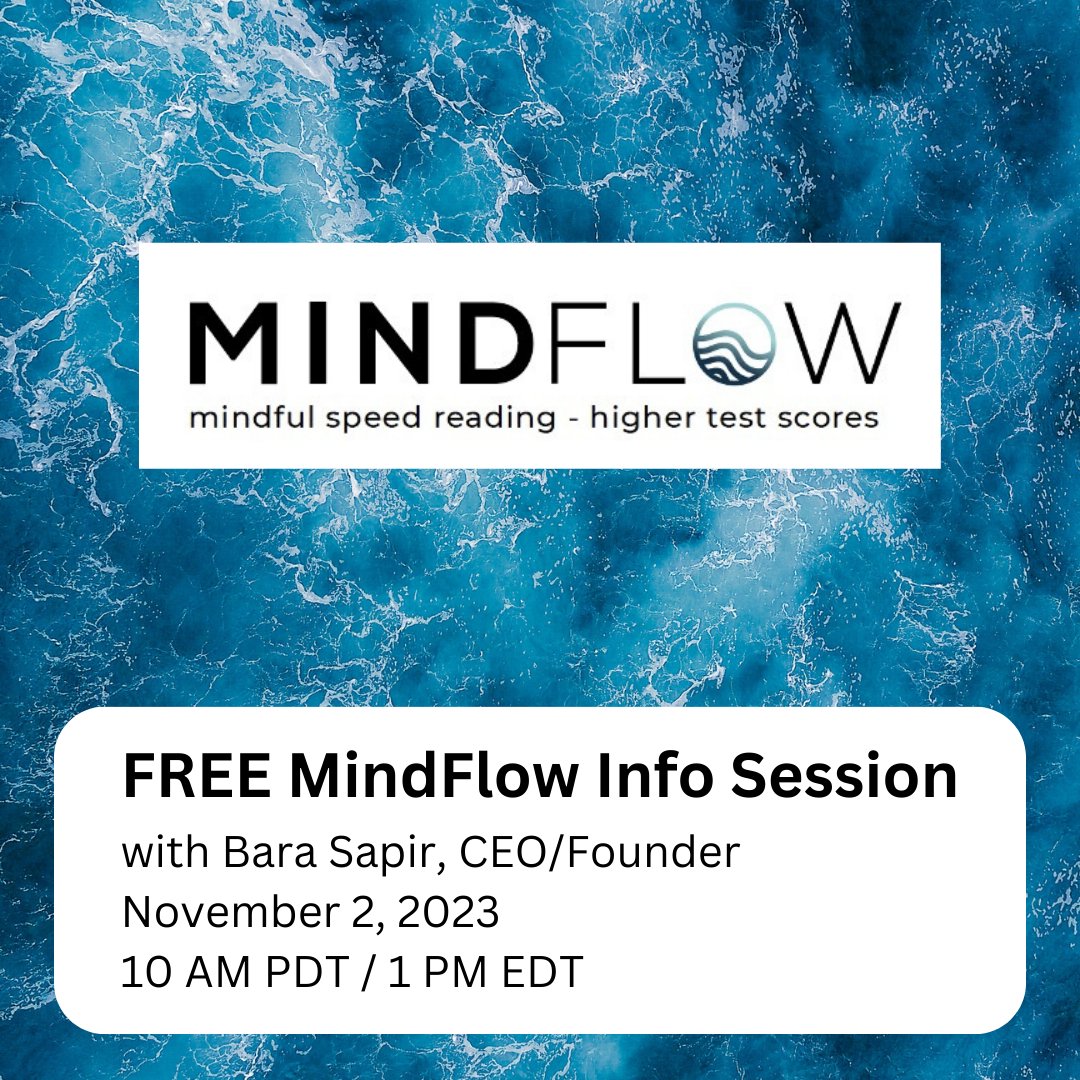 mindflowreading's tweet photo. REGISTER HERE:  
https://t.co/BbkAU1aCvn
In the MindFlow info session, we'll introduce you to MindFlow's toolbox which includes a system to read more efficiently and effectively and employ mindset techniques to persevere, feel confident and embody a growth mindset. https://t.co/xDXZWIolLN