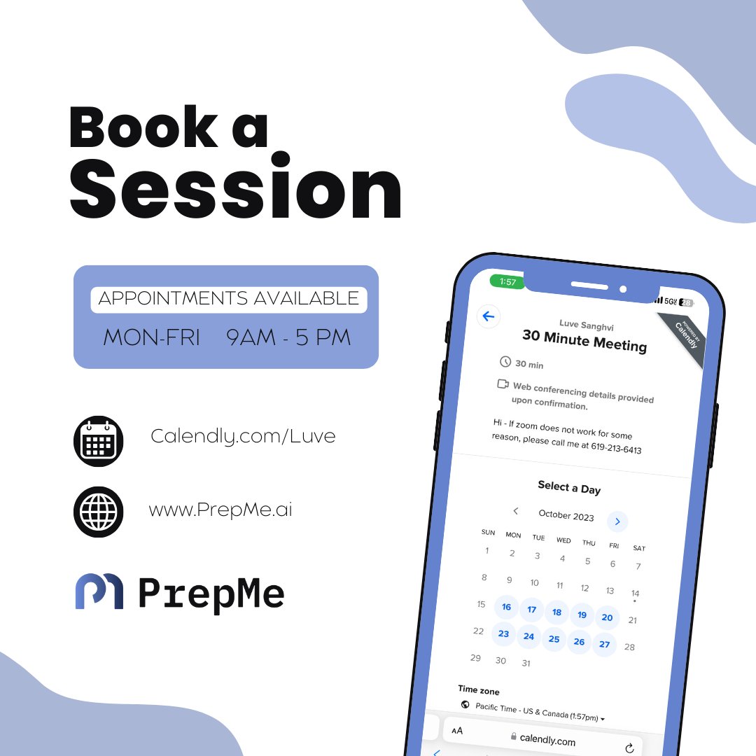 prepme_ai's tweet photo. Ready to leave burnout behind and begin to feel yourself again? You can have the chance to overcome your professional and personal roadblocks with PrepMe founder Luve. Secure your spot now: https://t.co/JWsMmLFAV1

#PrepMe #BusinessCoaching #UnlockYourPotential #PersonalGrowth https://t.co/FsXBVMT89h