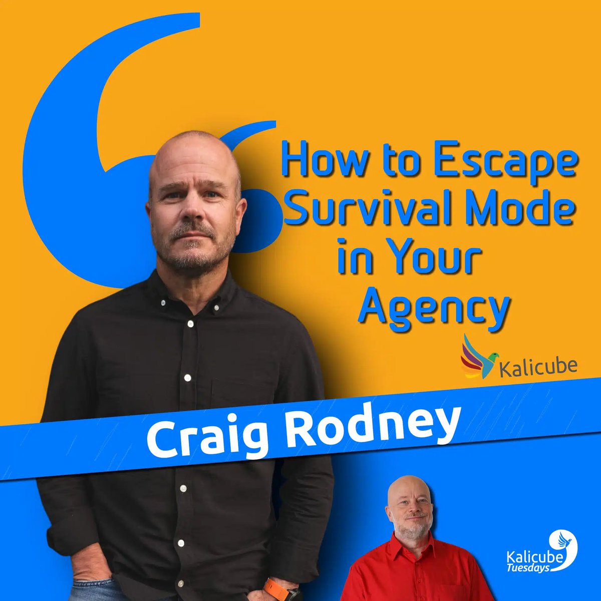 Are you struggling with the challenge of escaping survival mode in your #marketingagency and actively questioning the decisions that keep it afloat?

Don’t miss today’s #KalicubeTuesdays episode with <a href="/Craigrodney/">Craig Rodney</a> &amp; <a href="/jasonmbarnard/">𝄢 Jason Barnard 🇺🇦</a>. 

Happening in an hour!
youtube.com/live/jI9xDUF7x…