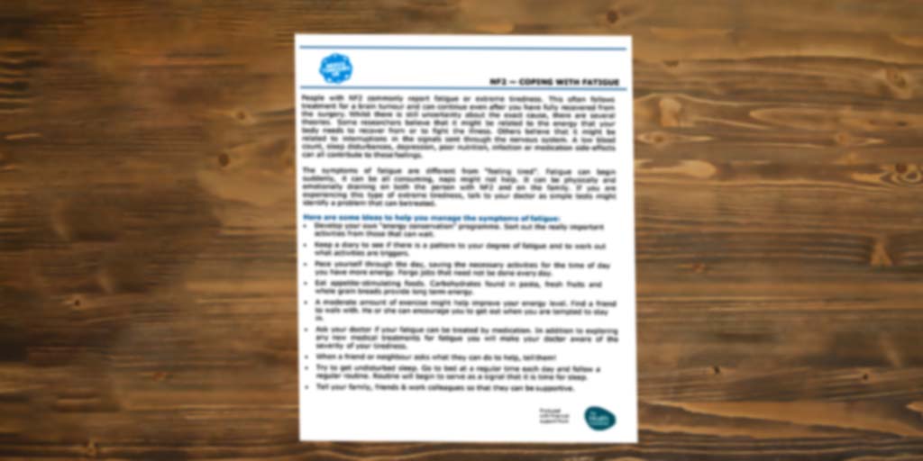 NervetumoursUK's tweet image. People with #NF2 commonly report #Fatigue or extreme #Tiredness, more than just 'feeling tired'.  
This information sheet offers guidance on managing symptoms of fatigue &amp;amp; developing your own 'energy conservation' programme: bit.ly/2P8YQWG

#NFSupport