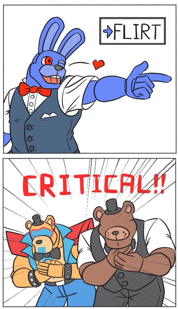 LeafGhost1's tweet photo. #FNAF #AIHenryAU 

Flirting Bunnies. https://t.co/UP1vJaSbGj