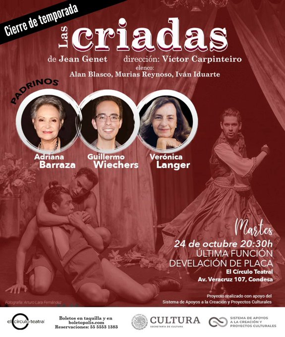 SandymoonMX's tweet photo. Hoy última función con grandes padrinos. Tengo 3 #pasesdobles para Las Criadas 24 oct 8.30 pm da #reposteo #sígueme seguir a @CIRCULOTEATRAL #sandymoon #yovoy un gif haciendo quehacer y te los llevas, debes tener reposteos de mis notas para participar #teatro #cdmx #disecciontv https://t.co/Pq5Px1t4iR