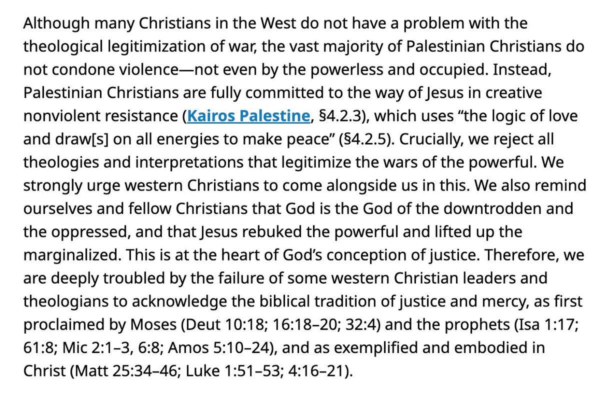 If you haven’t seen this letter, written by Palestinian Christian leaders, please take a moment to sit with it. Let it sink in. These theologians and pastors are deeply rooted in Christian nonviolence, arising from their love of Jesus and their lived experience as Palestinians.