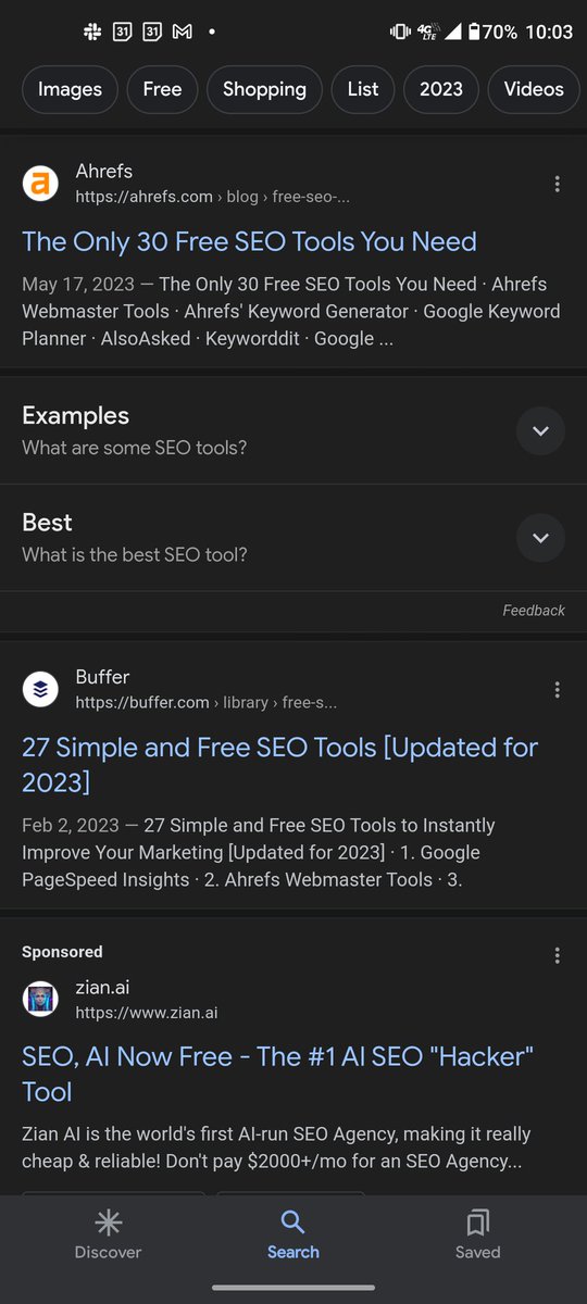 patrickstox's tweet photo. Did I miss a memo and there are now ads mixed in with the organic results, or is this a test?

Just went through a couple queries that had ads where the 5th and 3rd organic positions normally are. Example screenshot. https://t.co/YergCg6ekM