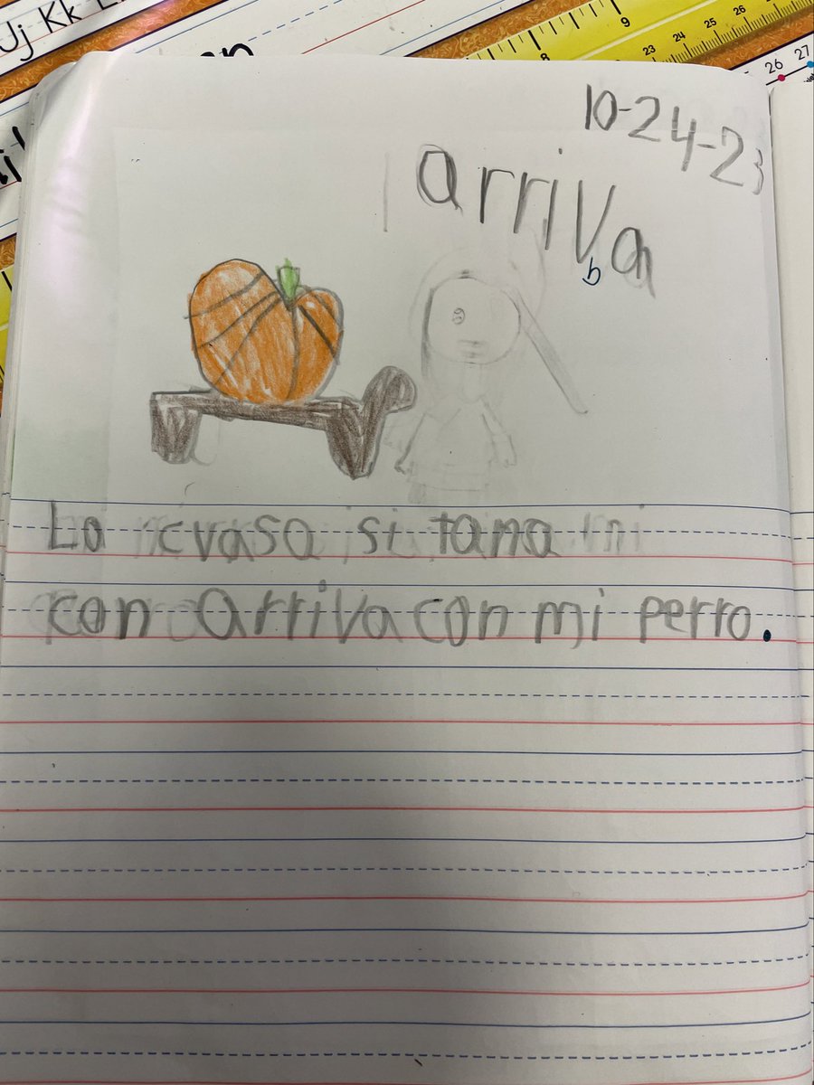 Escribiendo de calabazas con preposiciones 😊🎃🍂🍁