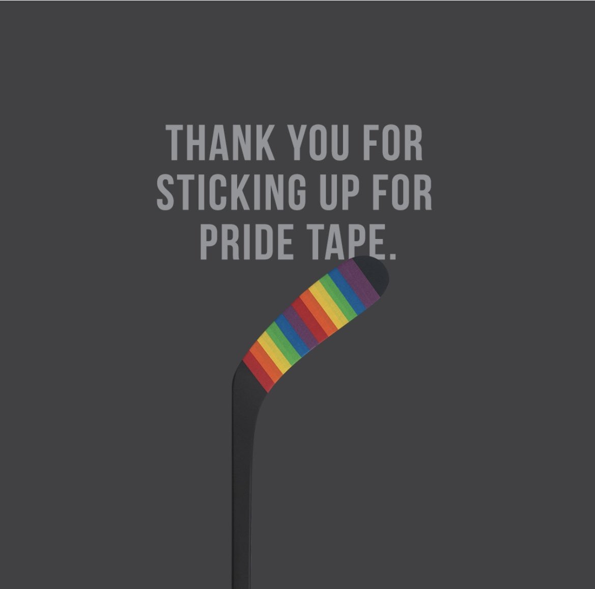 We are so very grateful to everyone who believes hockey should be a safe, inclusive, and welcoming space for all. We are extremely happy that NHL players will now have the option to voluntarily represent important social causes with their stick tape throughout season. @nhl @NHLPA