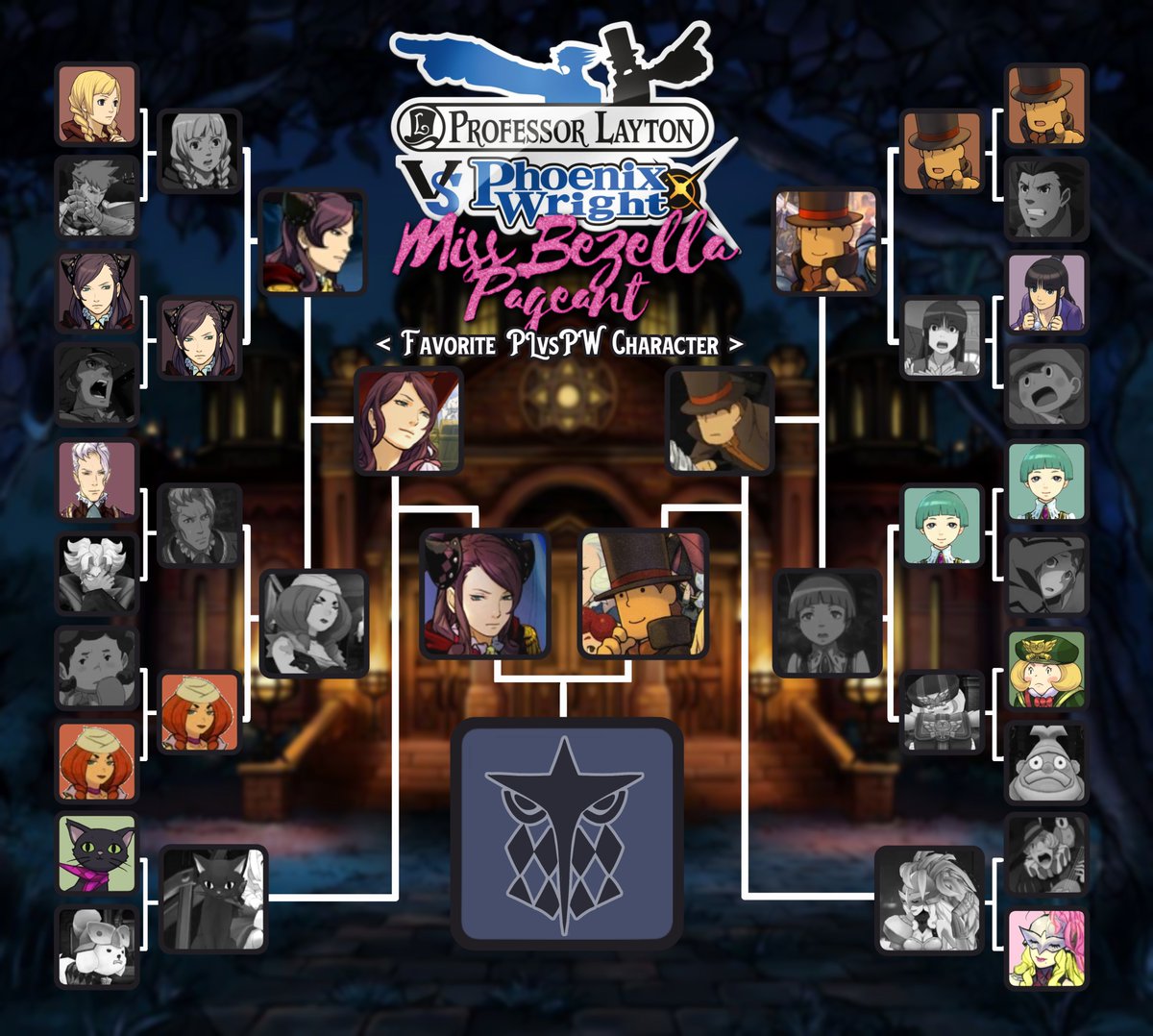 astrofiish's tweet photo. 🔔Miss Bezella Pageant FINALS! 🔔
The last round of the Miss Bezella Pageant is among us! High Inquisitor Darklaw is versus the one and the only Professor Hershel Layton. Vote who you think should win below! 
 [ #PLvsPW #PLvsAA #PLvsPWAA #ProfessorLayton #AceAttorney ] https://t.co/66jtQiUout