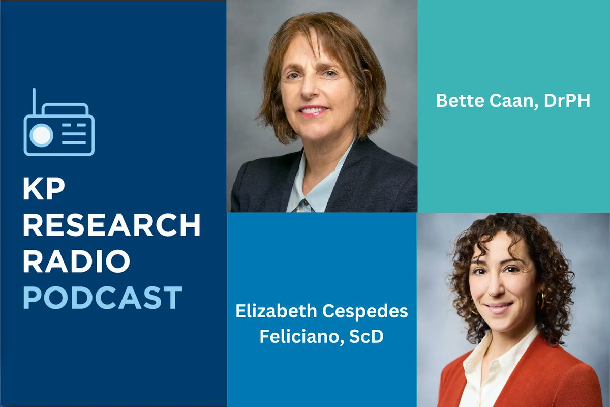 Check out our new #KPResearchRadio #podcast! In this episode we speak with <a href="/KPDOR/">Kaiser Permanente Research NorCal</a> <a href="/kpnorcal/">KPNorthernCal</a> <a href="/KPCancerRsrch/">KP Division of Research Cancer Section</a>'s Bette Caan and Elizabeth Feliciano who study #bodycomposition &amp; #cancersurvivorship. #BreastCancerAwarenessMonth #BCSM #CancerResearch

Listen in: ibit.ly/C1fFg