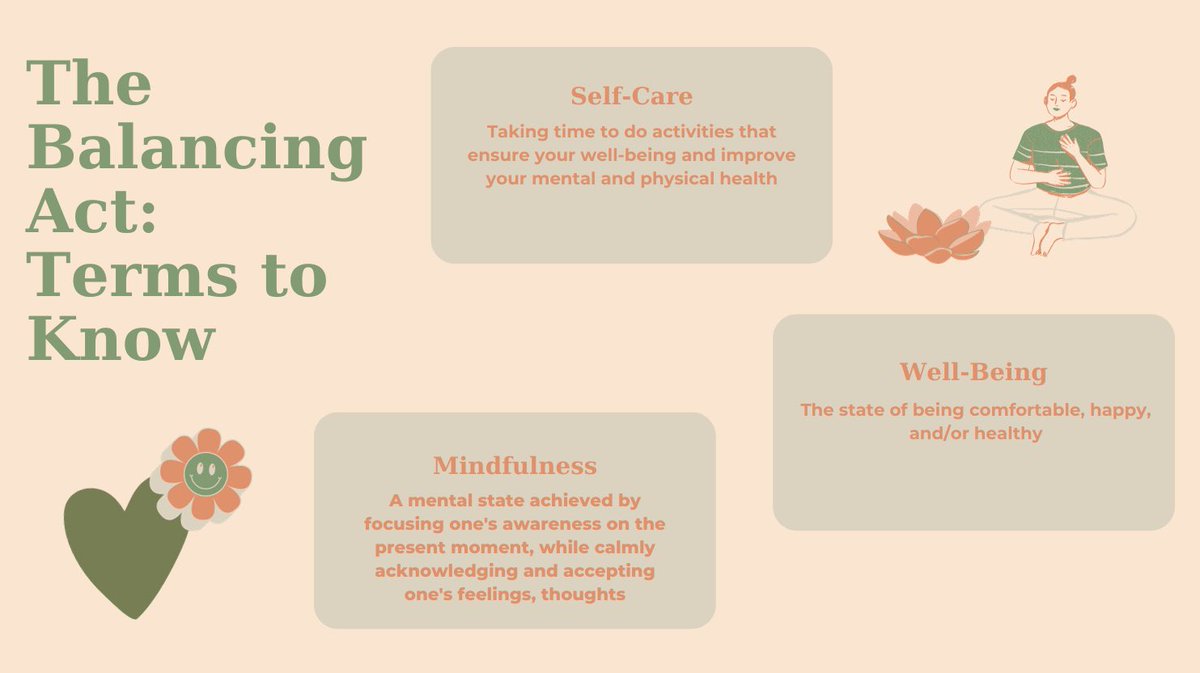 GMUBalancingAct's tweet photo. Happy Tip Tuesday! Here are some important terms that you will see often in our campaign posts. The more you know!!🤓✍️📓
#thebalancingact #masonnation #wellbeing #mindfulness #selfcare #MimsPR https://t.co/WXgj1dylv8