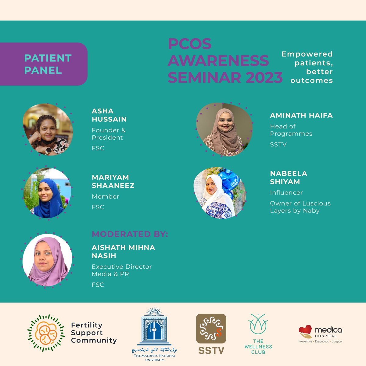 FS_Community_'s tweet photo. Meet our incredible patient panel & moderator for the PCOS Seminar! Their inspiring stories and valuable insights will empower you.
Join the conversation! 🩵
#PCOSAwareness #PCOSSeminar
#FertilitySupportCommunityMV #PCOSWarriors #PCOSAwarenessMonth2023
#empowerment https://t.co/nHVe1OxQ8C
