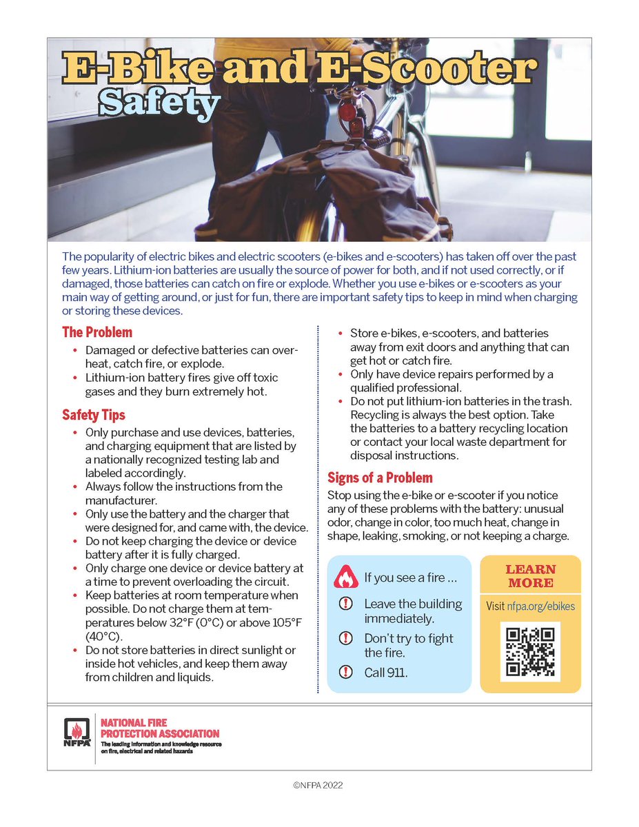 Whether you use e-bikes or e-scooters as your main way of getting around, or just for fun, there are important safety tips to keep in mind when charging or storing these devices.