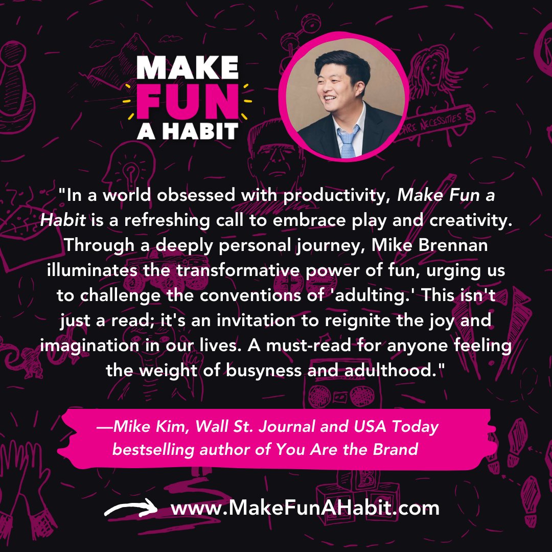 mikebone's tweet image. 🎉 Dive into a world of FUN with "Make Fun A Habit"! 
📚 Curious about the buzz? Discover why readers can't stop talking about it!
Get your copy now at makefunahabit.com and let's #MakeFunAHabit together! 🚀😁✨ 
#book #fun #play #creativity
