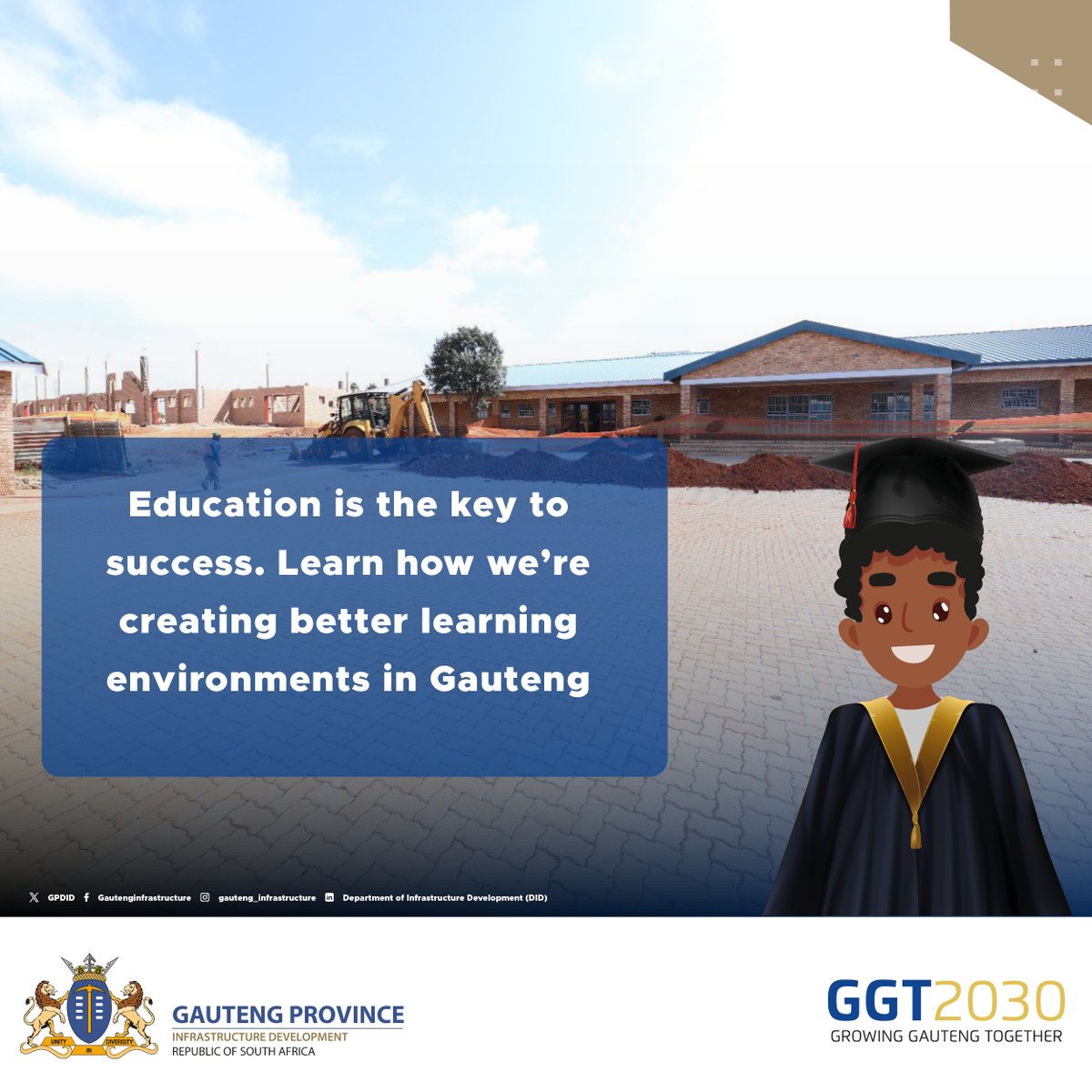 GPDID's tweet image. 🇿🇦📚 Investing in education is investing in the future of South Africa! 🌟We believe in building a strong educational infrastructure that will empower our youth, drive innovation, and fuel economic growth. 📈 #InfastructureDevelopment  #didatwork #ggt2030 🇿🇦💪