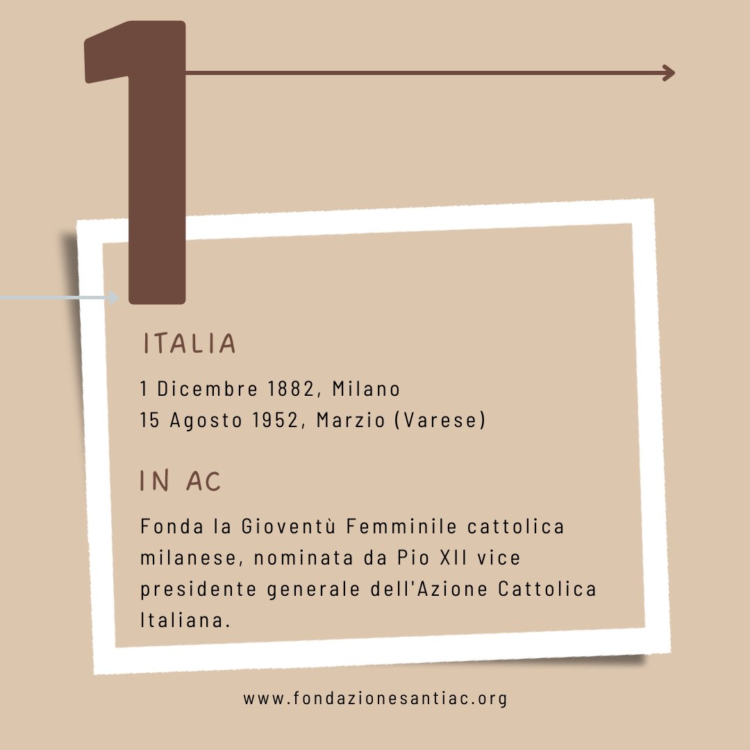 CA_Forum's tweet photo. #19novembre #MemoriaLiturgica #Beata #ArmidaBarelli #GioventuFemminile #UniversitaCattolica #SorellaMaggiore #ACscuoladisantita #TestimoniAC
“Vivete nel mondo senza nulla concedere al mondo. Lavorate senza posa, ma soprattutto amate, amate, amate.” https://t.co/8hU3sU4XwN