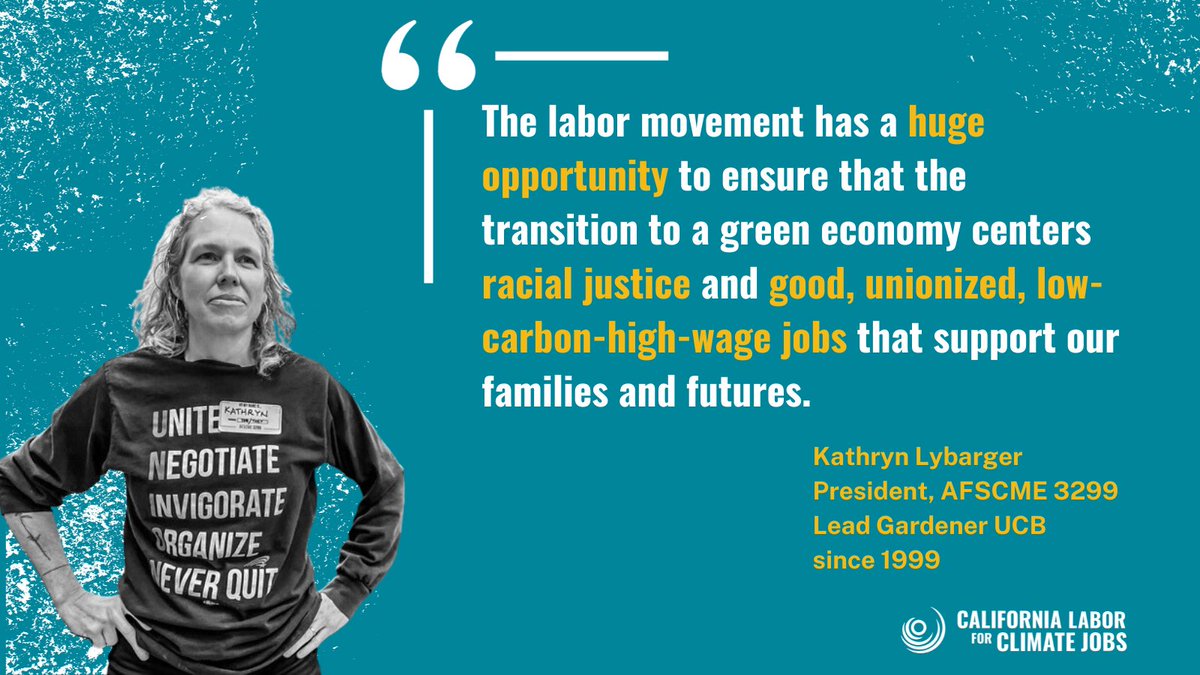 We are 14 CA unions fighting for a #workerledtransition as the climate crisis escalates. ✊🏾 We provide public services & child care, teach, maintain the grid, build EVs & clean buildings. 👩🏾‍⚕️👨🏽‍💻👷🏼And we have a plan for a more just and climate-safe economy. bit.ly/CLCJ