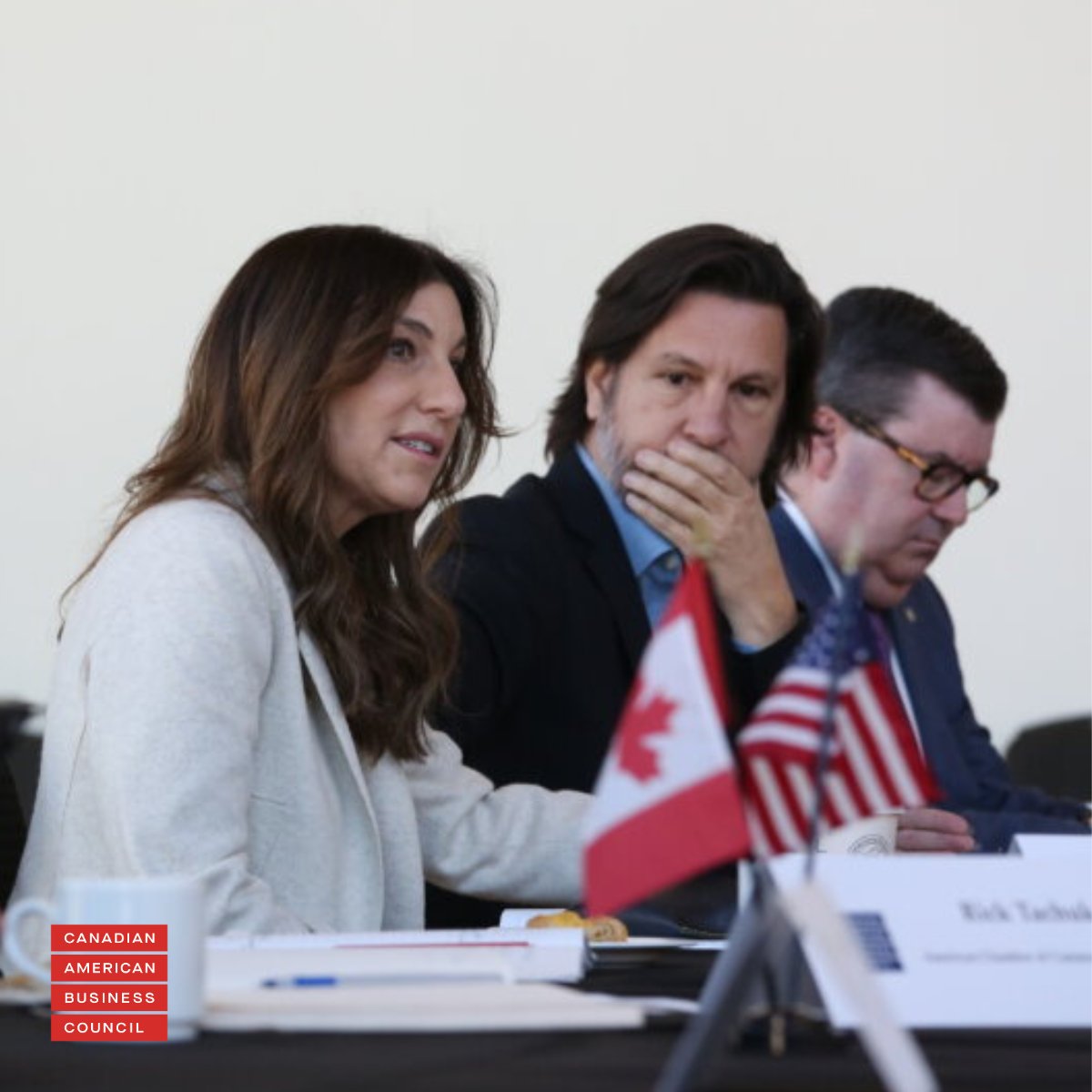 Yesterday, CABC and <a href="/NFTC/">NFTC</a> joined forces to host a roundtable on Canada's Digital Services Tax, featuring Ambassador Susan Schwab. It was a crucial 🇨🇦🇺🇸conversation on the future of cross-border trade and digital taxation!🌐💼 #cabcdialogues 

📷: <a href="/davechanman/">Dave Chan</a>
